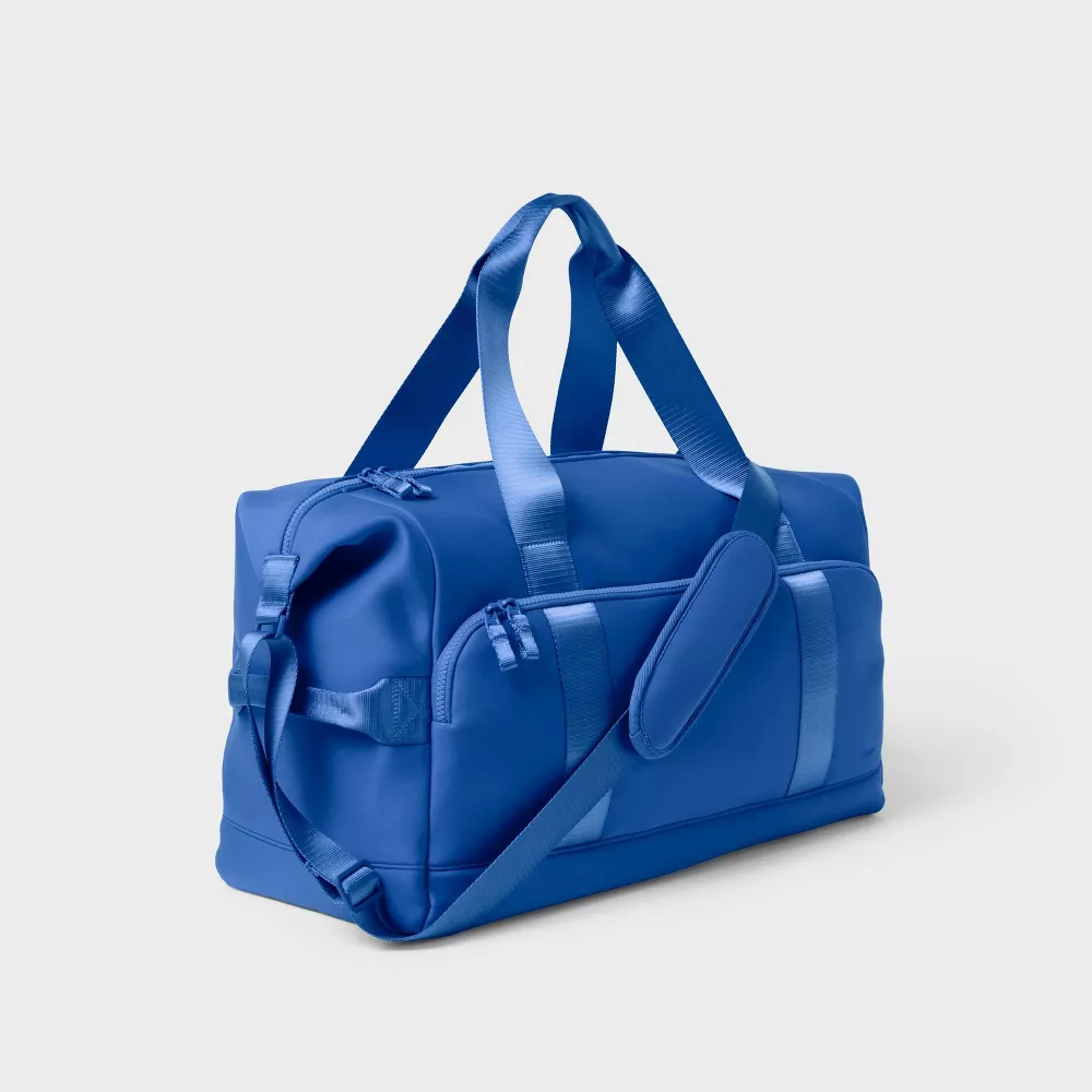 Faux Neoprene Soft Weekender Carry On Travel Bag